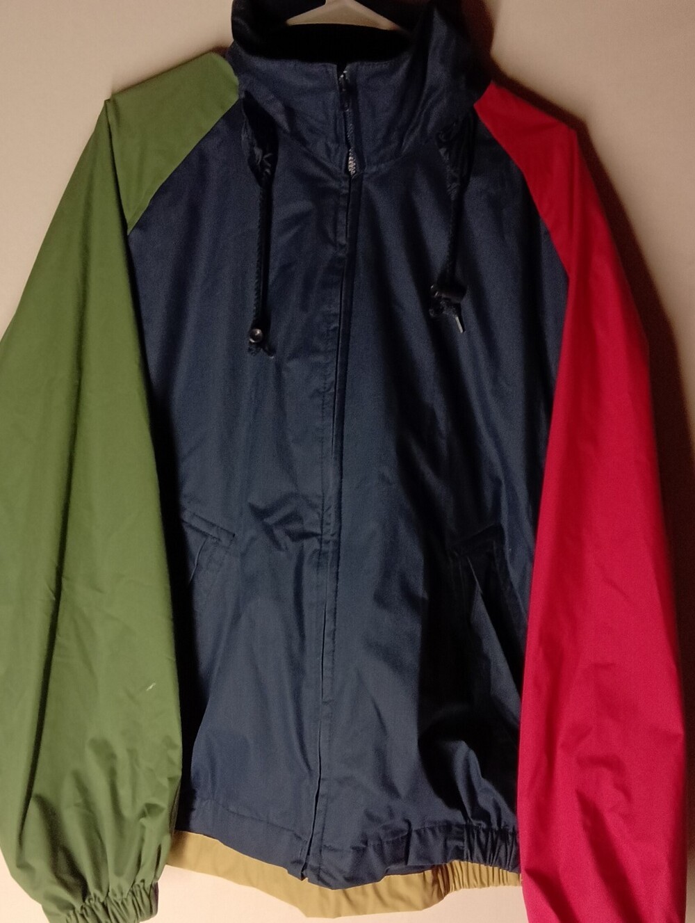 St. John's Bay Navy, Green & Red Colorblock Windbreaker